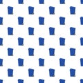 Blue garbage box pattern seamless vector