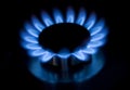 Blue gas flames Royalty Free Stock Photo