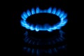 Blue gas flames Royalty Free Stock Photo