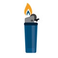 Blue gas lighter flame icon