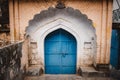 Blue gate and arch above them in oriental style