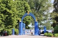 The Blue gate at DjurgÃÂ¥rden Royalty Free Stock Photo