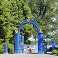 The Blue gate at DjurgÃÂ¥rden Royalty Free Stock Photo