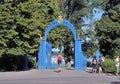 The Blue gate at DjurgÃÂ¥rden Royalty Free Stock Photo