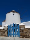 Blue Gate Entrance to Windmill on Mykonos