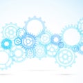 Blue gear abstract modern mechanical background Royalty Free Stock Photo