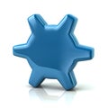 Blue gear settings icon 3d illustration Royalty Free Stock Photo