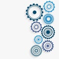 Blue gears industrial background design