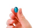Blue gel capsule