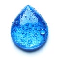 Blue Gel Drop with Water Bubbles Abstract Texture Background Royalty Free Stock Photo