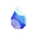 Blue gem icon, cartoon style Royalty Free Stock Photo