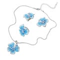 Blue gems pendant and ear rings