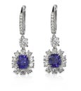 Blue Gemstone and diamond earrings Royalty Free Stock Photo