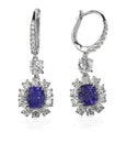 Blue Gemstone and diamond earrings Royalty Free Stock Photo