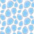 Blue gemstone seamless pattern