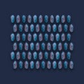 Blue Gemstones Pattern on background. Royalty Free Stock Photo