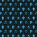 Blue Gemstones Pattern on background.