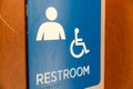 Gender Neutral bathroom sign for a public restroom Royalty Free Stock Photo