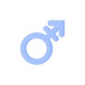 Blue gender symbol of androgyne