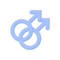 Blue gender symbol of gay