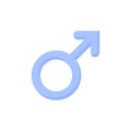 Blue gender symbol of male