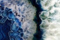 Blue Geode Macro Royalty Free Stock Photo