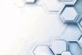 Blue geometric background with hexagonal shapes and digital texture Royalty Free Stock Photo