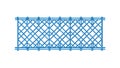 Blue Geometric Grid Mesh Banner Texture, vector design Generative AI Royalty Free Stock Photo
