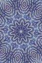 Blue geometric hand embroidered pattern. Royalty Free Stock Photo