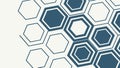 Blue Geometric Hexagon Technology Background, vector design Generative AI Royalty Free Stock Photo