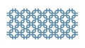 Blue Geometric Interlocking Square Chains Pattern, vector design Generative AI Royalty Free Stock Photo