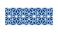 Blue Geometric Islamic Tile Pattern Vector Art, vector design Generative AI Royalty Free Stock Photo