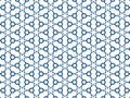 Blue Geometric ornamental pattern. Seamless circle abstract design texture. Royalty Free Stock Photo