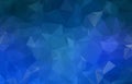 Blue geometric rumpled triangular low poly origami style gradient illustration graphic background. Vector polygonal design for Royalty Free Stock Photo