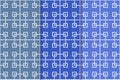 Blue geometric seamless patterns