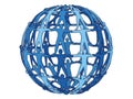 Blue geometric sphere Royalty Free Stock Photo