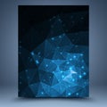 Blue and black grunge abstract background Royalty Free Stock Photo