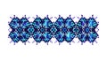 Blue Geometric Tile Ornament Texture, vector design Generative AI Royalty Free Stock Photo