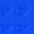 Blue geometrical abstract diagonal square pattern - vector background design Royalty Free Stock Photo