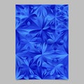 Blue geometrical mosaic floral page background template