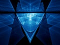 Blue geometrical perspective Royalty Free Stock Photo