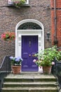 Blue Georgian door, Dublin, Ireland Royalty Free Stock Photo