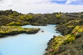 Blue geothermal pools Royalty Free Stock Photo