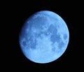 Blue gibbous moon