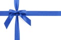 Blue gift bow Royalty Free Stock Photo