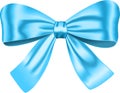 Blue gift bow Royalty Free Stock Photo