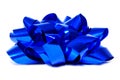 Blue gift bow Royalty Free Stock Photo