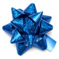 Blue Gift Bow Royalty Free Stock Photo