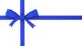 Blue gift bow Royalty Free Stock Photo