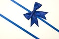 Blue gift, ribbon, bow Royalty Free Stock Photo